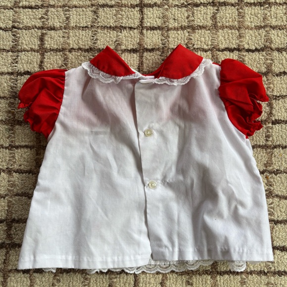 Vintage white/red embroidered smocked dress styled by Cradle Togs - Picture 4 of 4